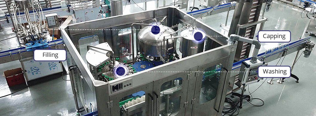 washing filling capping machine